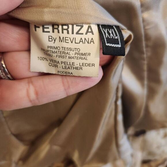 Leather Cowhide Print Rhinestone Moto Jacket Size Large - Picture 5 of 7